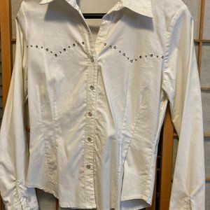 Harlow women's shirt, long sleeve, Small, White